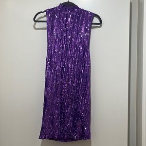 ASOS sequin purple dress